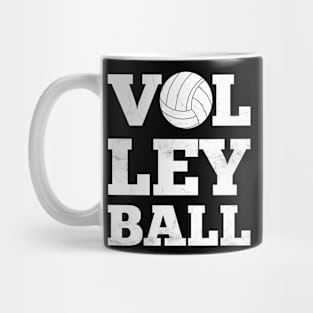 Volleyball Text Retro Mug